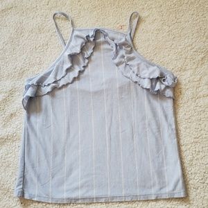 Light blue striped tank top